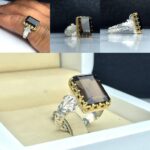 انگشتر کوارتز دودی