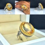 انگشتر سیترین طلایی اصلی