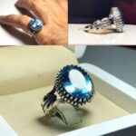 انگشتر توپاز صفوی طرح زنجانی