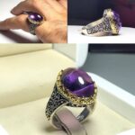 انگشتر آمتیست اصلی خوش رنگ