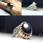 انگشتر عقیق یمن مشکی اصلی
