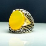 انگشتر عقیق زرد شرف شمس به وقت 19 فروردین