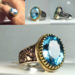 انگشتر توپاز سویسی اصلی طبیعی