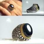 انگشتر عقیق یمن مشکی اصلی