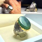 انگشتر یشم سبز اصلی