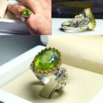 انگشتر زبرجد اصلی خوش رنگ