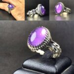 انگشتر آمتیست اصلی خوش رنگ طبیعی