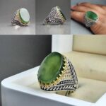 انگشتر یشم سبز اصلی