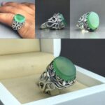 انگشتر یشم سبز اصلی