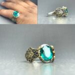 انگشتر توپاز سبز سویسی اصلی