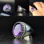 انگشتر آمتیست اصلی خوش رنگ