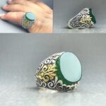 انگشتر یشم سبز اصلی
