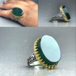 انگشتر یشم سبز اصلی
