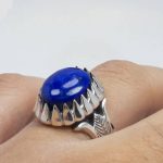 انگشتر لاجورد افغانی طبیعی اصلی