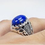 انگشتر لاجورد افغانی طبیعی اصلی