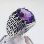 انگشتر آمتیست اصلی خوش رنگ