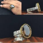 انگشتر کوارتز دودی