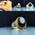 انگشتر عقیق یمن مشکی اصلی