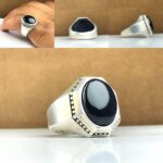 انگشتر عقیق یمن مشکی اصلی