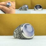 انگشتر عقیق کبود یمنی اصلی