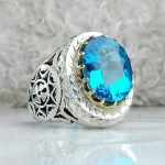 انگشتر توپاز سویسی طبیعی اصل