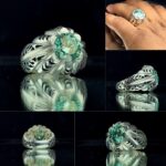 انگشتر موزونایت سبز