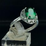 انگشتر توپاز سبز سویسی اصل