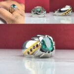 انگشتر توپاز سبز سویسی اصل