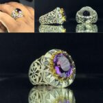 انگشتر آمیتیست اصل خوش رنگ