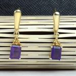 گوشواره آمتیست اصل خوش رنگ طبیعی