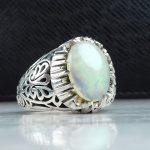 انگشتر اوپال سفید اصل