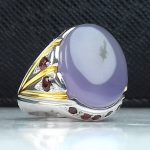 انگشتر عقیق یمن سوسنی