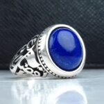 انگشتر لاجورد افغانی طبیعی اصل