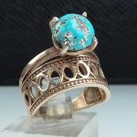 انگشتر جواهری فیروزه نیشابوری