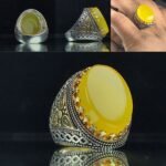 انگشتر عقیق زرد شرف شمس