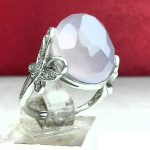 انگشتر عقیق کبود الماس تراش