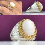 انگشتر اپال سفید استرالیایی اصل