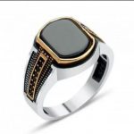 انگشتر عقیق مشکی