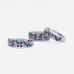 انگشتر نقره جواهری نگین رنگی