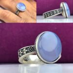 انگشتر عقیق یمنی کبود اصل