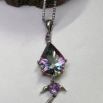 مدال توپاز 7 رنگ اشکی زیبا