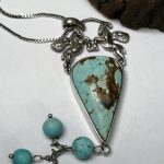 مدال آویز نقره فیروزه نیشابوری اصل