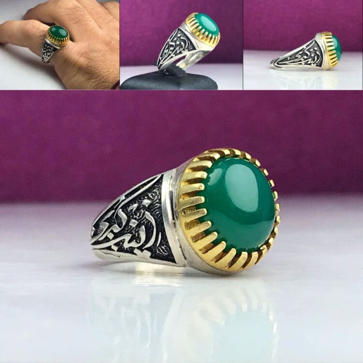 انگشتر عقیق سبز