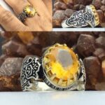 انگشتر سیترین طلایی اصل