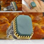 انگشتر یشم اصل هشت گوش