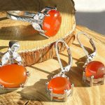 نیم ست جواهری عقیق یمن اصل