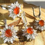 نیم ست جواهری عقیق یمن اصل