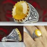 انگشتر یاقوت زرد اصل آفریقایی