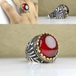 انگشتر ياقوت گارنت قرمز اصل