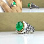 انگشتر عقیق سبز اصل